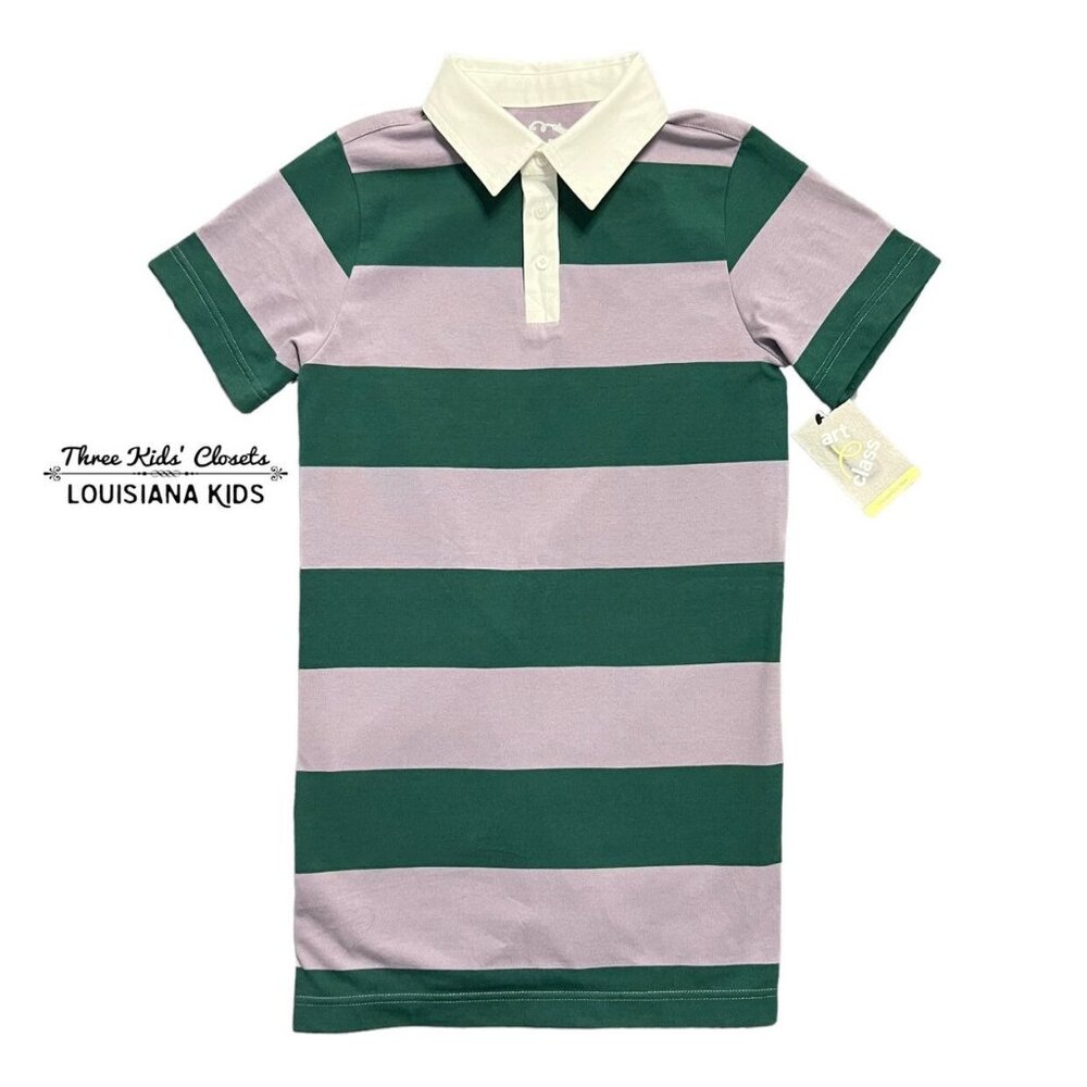 NEW Art Class Sz M Rugby Striped Polo Dress